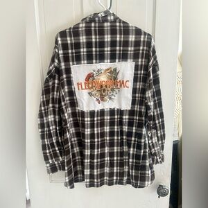 Plaid Brown Fleetwood Mac flannel for woman.